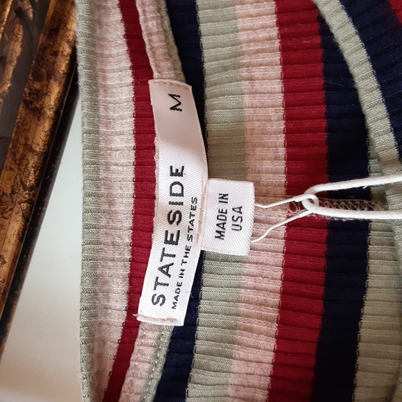 NWT!Stateside striped ribbed tee mini dress medium - Picture 7 of 12